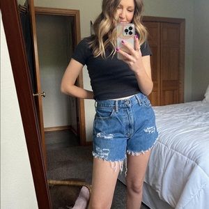 re-worked levi shorts